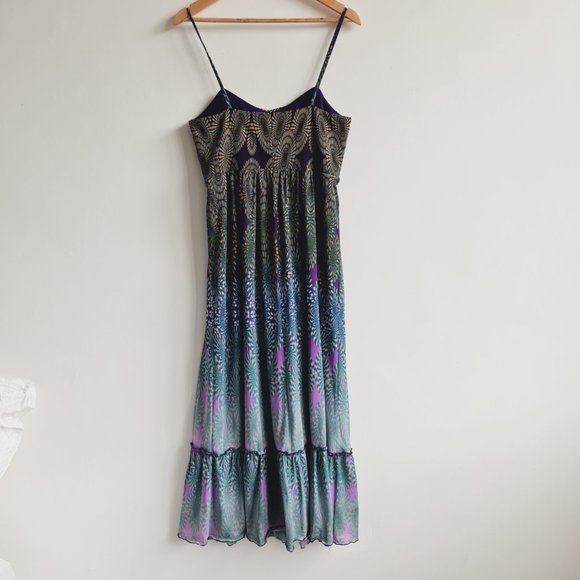 Wallis Multicolour Pattern Strappy Sleeveless Dress UK 14 - Picture 4 of 7